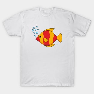 Red Orange Tropical Fish T-Shirt